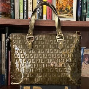 FENDI Vintage Zucchino FF Top Handle Tote Bag